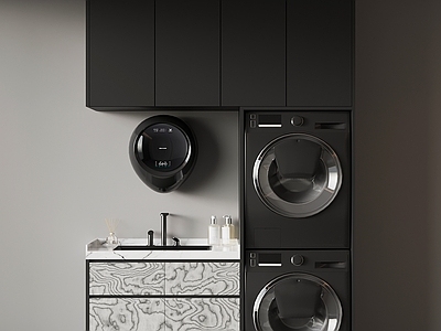 极简洗衣机柜