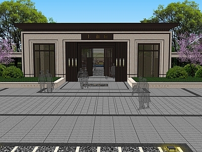 新中式售楼处建筑