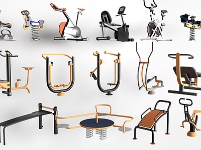现代简约健身器材 户外健身器材 运动器械