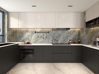 现代简约开放式厨房