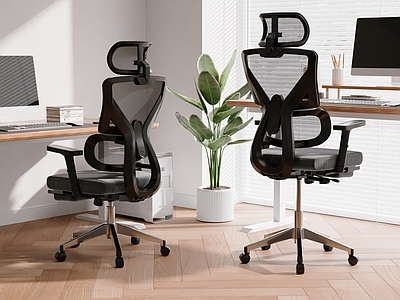 现代简约办公椅 书桌 办公椅 书房 书桌摆件