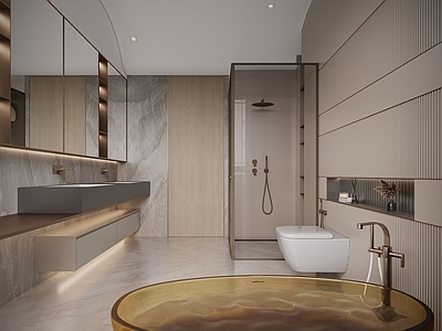 现代极简卫生间