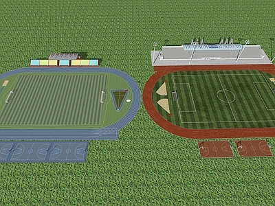 现代简约体育建筑 体育场看台
