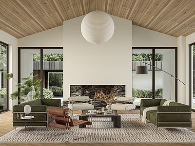 现代简约包豪斯客厅 包豪斯客厅 大横厅客厅 自然文艺风客厅