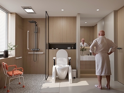 现代适老风卫生间
