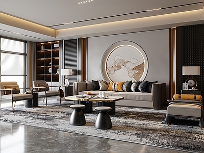 新中式家居客厅