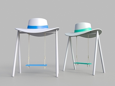 极简秋千椅 景观秋千 景观小品 美陈秋千  网红打卡点秋千 帽子秋千