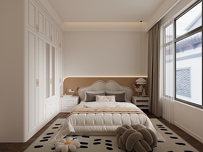 奶油风通用儿童房