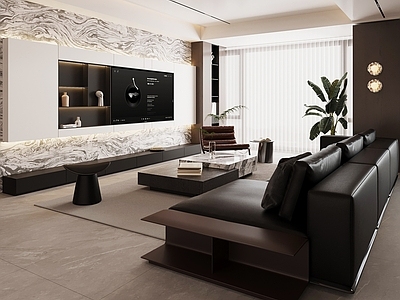 意式极简家居客厅