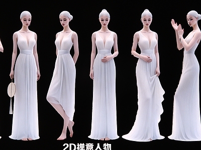 禅意虚拟人物 2D禅意人物