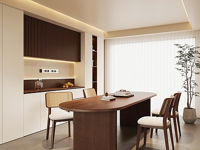 奶油风家居餐厅