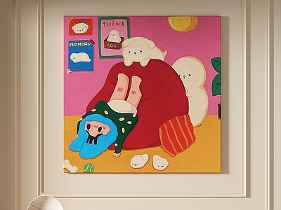 奶油风儿童挂画