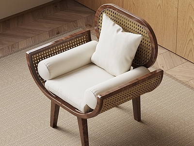 中古风单人沙发 休闲椅