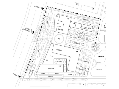 现代医院建筑 医院 中医院 门诊 住院综合楼 疗养院建筑 施工图