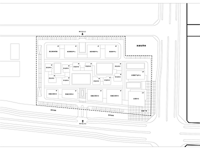 现代办公楼建筑 办公楼平面图 多层办公楼 产业园总部 企业总部 施工图