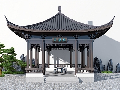 新中式景观亭 四角亭 六角亭 凉亭 轩榭 古建