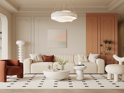 奶油风横厅
