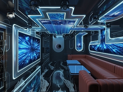 赛博朋克风KTV