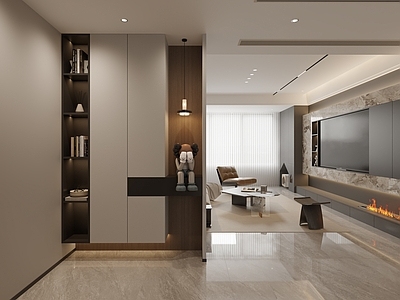 现代简约玄关 意式客餐厅 玄关