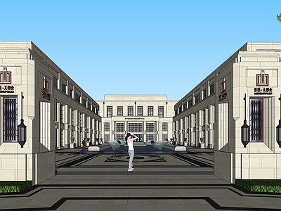 新古典主义售楼处建筑