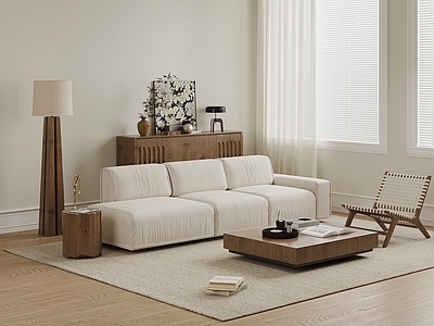 奶油风家居客厅