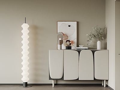 奶油风玄关 玄关柜 边柜