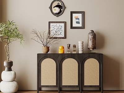 中古风玄关 玄关柜