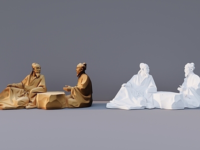 新中式多人 古代人物雕塑 人物雕塑