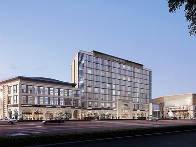 现代欧式商业综合体风格商业综合体 现代中式沿街商业