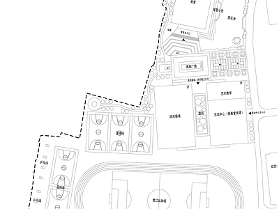 现代学校建筑 宿舍楼 学生宿舍 食堂 风雨操场 中学 施工图