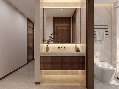新中式卫生间 卫生间