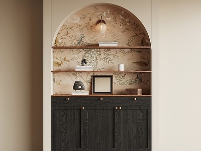 中古风玄关 玄关柜