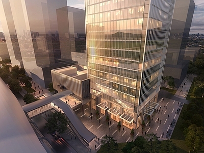 现代主义写字楼 现代办公楼 现代写字楼