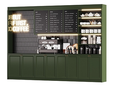 现代复古咖啡厅 现代咖啡厅 咖啡机摆件 咖啡机 咖啡厅吧台