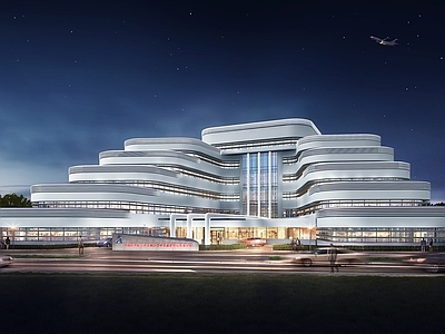 现代主义科研办公楼 现代办公楼 现代空管基地