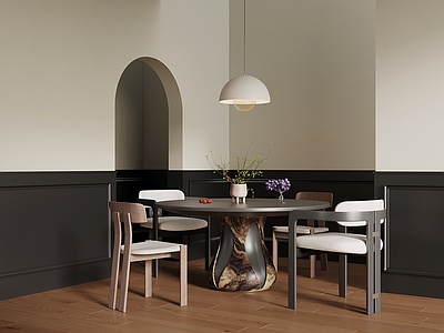 现代轻奢餐桌椅