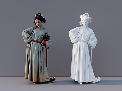 新中式女人 古代人物 古代人物雕塑