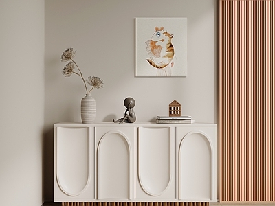 奶油风玄关 玄关柜