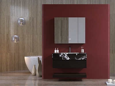 现代极简浴室柜