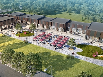 现代简约商业街 现代商业街