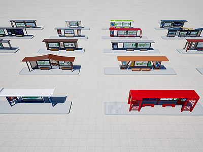现代简约公交站台