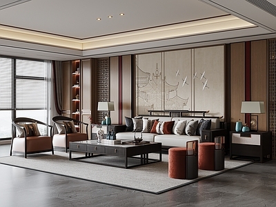 新中式家居客厅