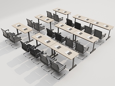 现代简约办公桌椅 培训桌椅课桌椅