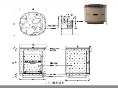 意式柜子 床头柜 施工图