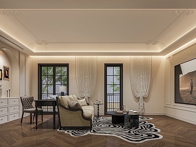 法式奶油风影音室