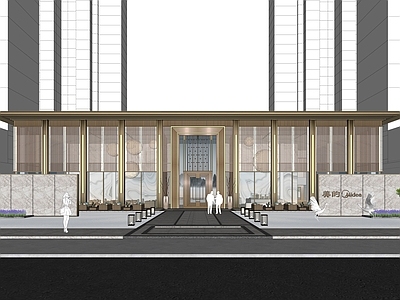 新中式售楼处建筑 贵阳美的