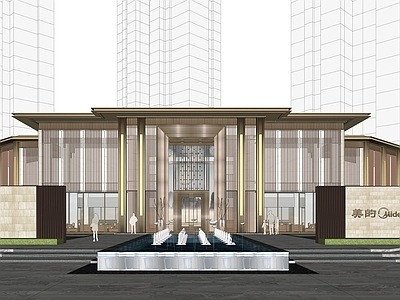 新中式售楼处建筑