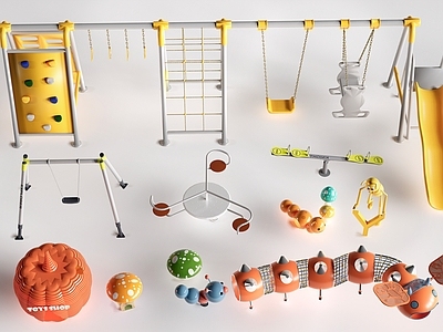 现代简约健身器材 儿童游乐器材 户外秋千 儿童游乐设施