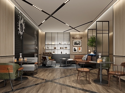 中古风烟酒店 咖啡厅 雪茄吧 酒吧静吧