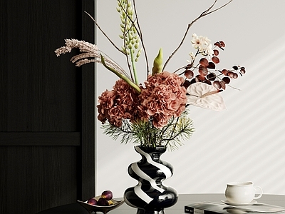 现代简约花艺 花艺摆件zh 桌面摆件 鲜花花卉 艺术插花 花瓶